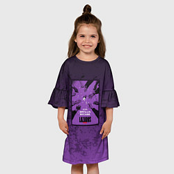 Платье клеш для девочки Lazarus: Violet Pattern, цвет: 3D-принт — фото 2