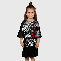 Платье клеш для девочки Ассасин Крид Раграрек, цвет: 3D-принт — фото 2