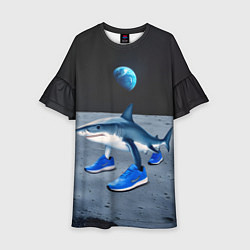Платье клеш для девочки Акула мем, тралалеро тралала, цвет: 3D-принт