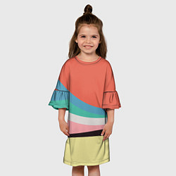 Платье клеш для девочки Спектр июнь, цвет: 3D-принт — фото 2