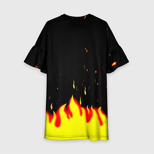 Детское платье Monster energy fire steel / 3D-принт – фото 2