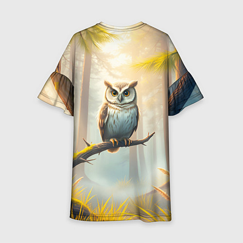 Детское платье Сова в мрачном лесу / 3D-принт – фото 2