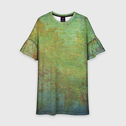 Детское платье Абстракция - green oil stain