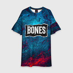 Платье клеш для девочки Логотип Bones, цвет: 3D-принт