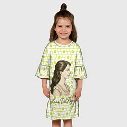 Платье клеш для девочки Lana Del Rey в ретро стиле, цвет: 3D-принт — фото 2