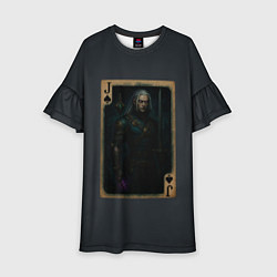 Платье клеш для девочки Кувад Дак: валет пик, цвет: 3D-принт