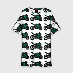 Детское платье Motorbike dark green