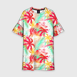 Детское платье Palm red yellow