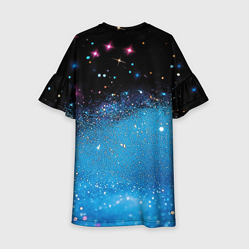 Детское платье Lana Del Rey в оранжевом длинном платье / 3D-принт – фото 2