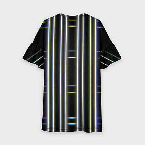 Детское платье Neon yellow blue white / 3D-принт – фото 2