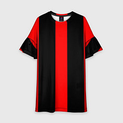 Детское платье Color black red lines