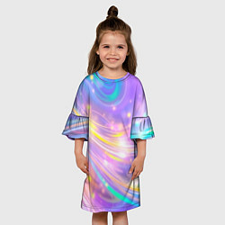 Платье клеш для девочки Волшебный мистический космос, цвет: 3D-принт — фото 2
