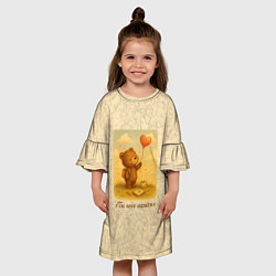 Платье клеш для девочки Ты мне важен, цвет: 3D-принт — фото 2