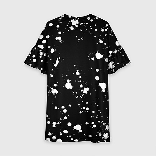 Детское платье Doom белые краски текстура / 3D-принт – фото 2