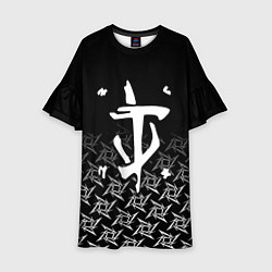 Платье клеш для девочки Doom ninja, цвет: 3D-принт