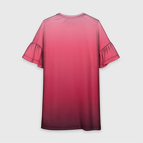 Детское платье Градиент гранатовый / 3D-принт – фото 2