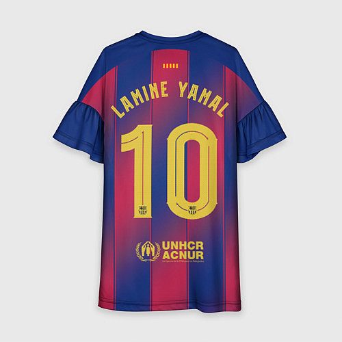 Детское платье Ламин Ямаль, Барселона домашняя форма 2025 2026 / 3D-принт – фото 2