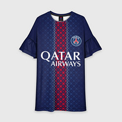 Платье клеш для девочки ПСЖ домашняя форма 25 26, цвет: 3D-принт