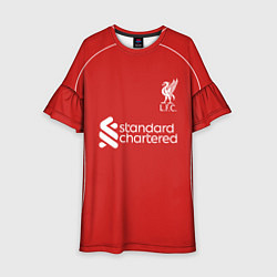 Платье клеш для девочки Ливепрпуль домашняя форма 2025 2026, цвет: 3D-принт