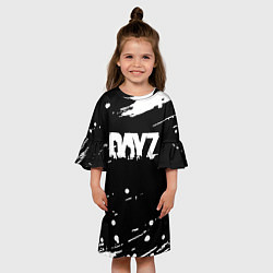 Платье клеш для девочки Dayz брызги красок, цвет: 3D-принт — фото 2