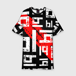 Платье клеш для девочки Ы, паттерн, цвет: 3D-принт