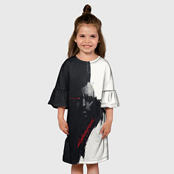 Платье клеш для девочки Cyberpunk 2077, цвет: 3D-принт — фото 2