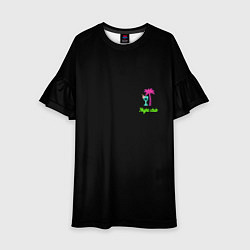 Платье клеш для девочки Night club neon, цвет: 3D-принт