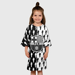 Платье клеш для девочки Barcelona спортивный паттерн, цвет: 3D-принт — фото 2