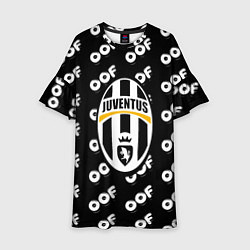 Платье клеш для девочки Juventus off pattern, цвет: 3D-принт