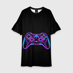 Платье клеш для девочки Gamepad, цвет: 3D-принт