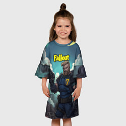 Платье клеш для девочки Fallout седьмой, цвет: 3D-принт — фото 2