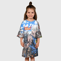 Платье клеш для девочки Fallout комиксный стиль, цвет: 3D-принт — фото 2