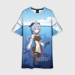 Платье клеш для девочки Гань Юй аниме стиль Genshin Impact, цвет: 3D-принт