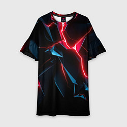 Платье клеш для девочки Neon multicolored, цвет: 3D-принт