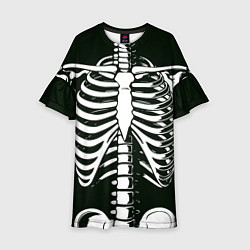 Платье клеш для девочки Я скелетон, цвет: 3D-принт