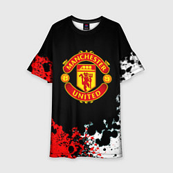 Детское платье Манчестер Юнайтед краски абстрактные