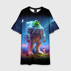 Детское платье Шрек бравый космонавт - неоновое свечение
