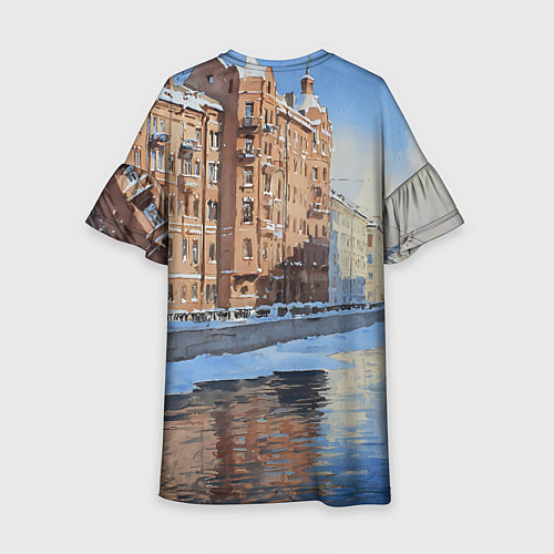Детское платье Зимний Санкт-Петербург / 3D-принт – фото 2