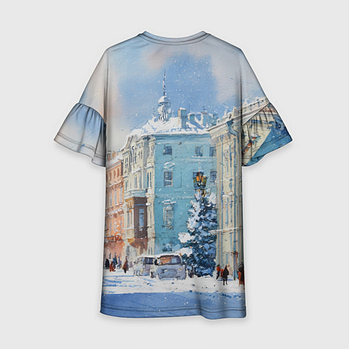 Детское платье Зимний Питер / 3D-принт – фото 2