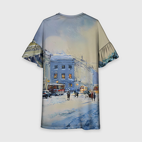 Детское платье Зимний праздничный Питер / 3D-принт – фото 2