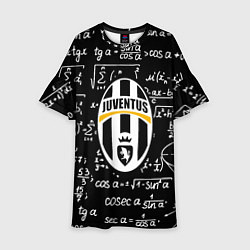 Платье клеш для девочки Ювентус физика символы, цвет: 3D-принт