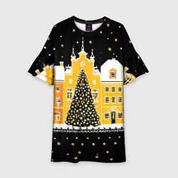 Детское платье Новогодняя ночь в городе