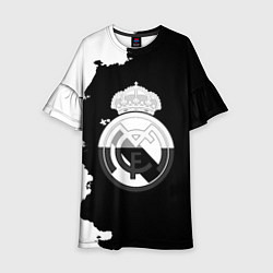 Детское платье Реал Мадрид черно белые краски