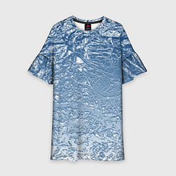 Платье клеш для девочки Налипший снег, цвет: 3D-принт