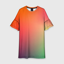 Платье клеш для девочки Color multicolored, цвет: 3D-принт