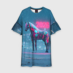 Детское платье Киберпанк лошадь 2026