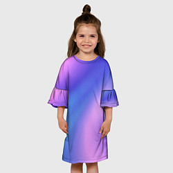 Платье клеш для девочки Color multicolored gradient, цвет: 3D-принт — фото 2