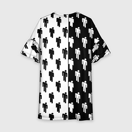 Детское платье Borussia черно белые люди / 3D-принт – фото 2