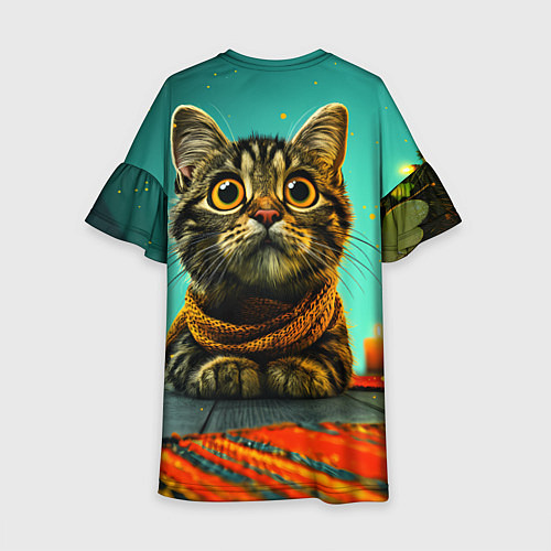 Детское платье Котик под елкой / 3D-принт – фото 2