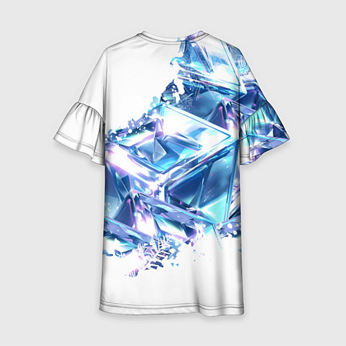 Детское платье Пингвины и лёд / 3D-принт – фото 2